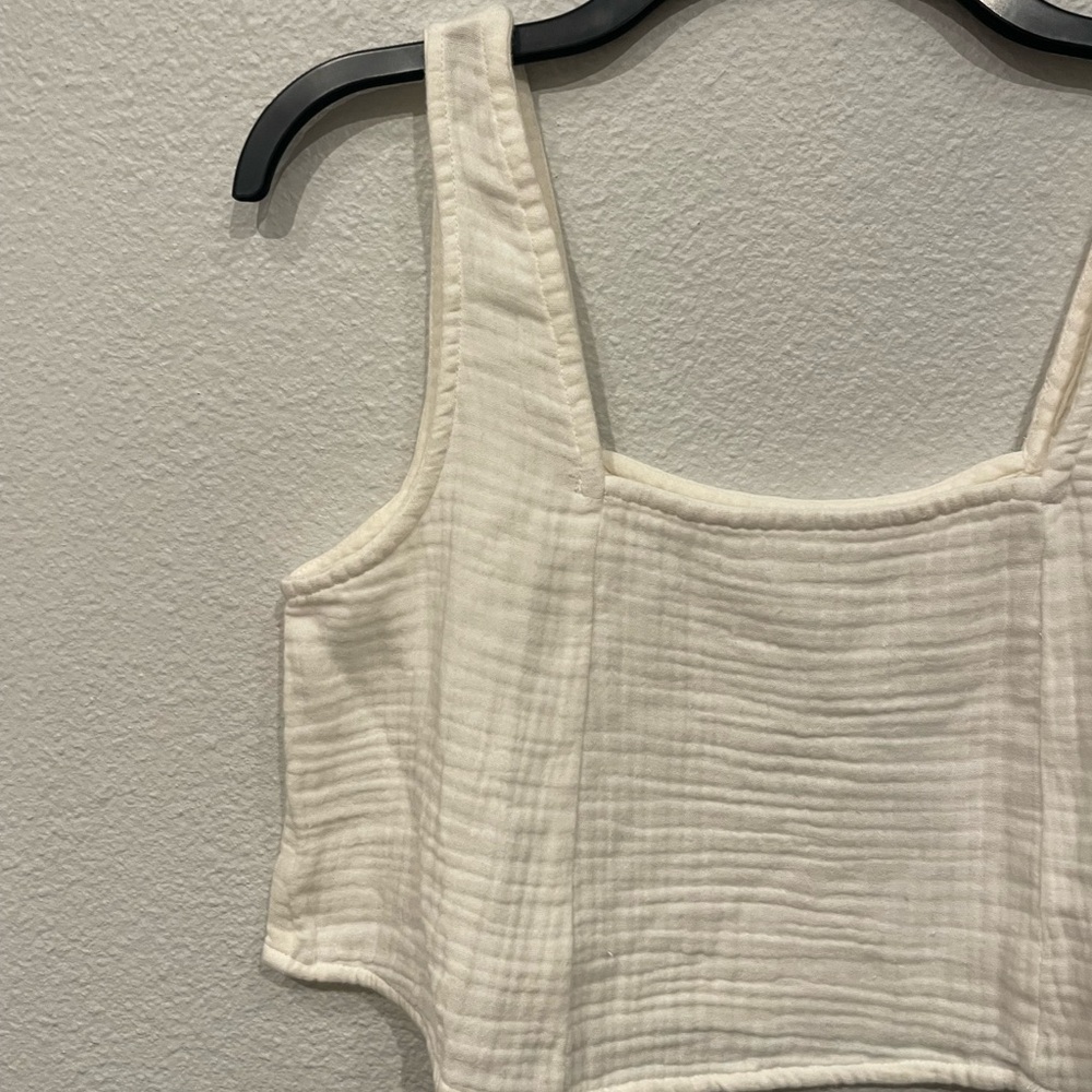 ๐ NWT Billabong White Sleeveless Crop Tank Top - Picture 4 of 4
